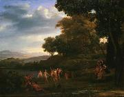 Claude Lorrain Landscape with Dancing Satyrs and Nymphs oil painting on canvas